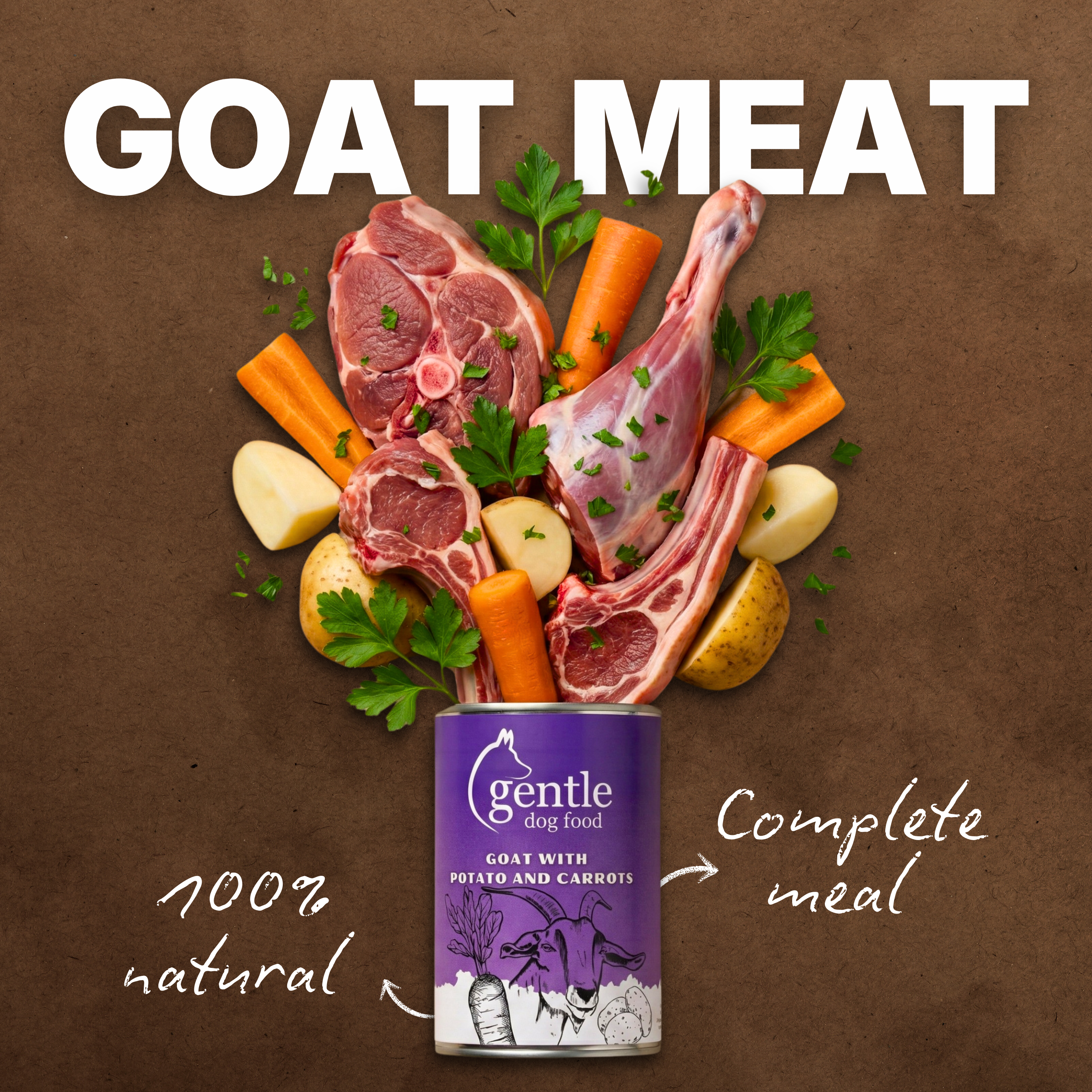 Goat & Potatoes Tinned Dog Food